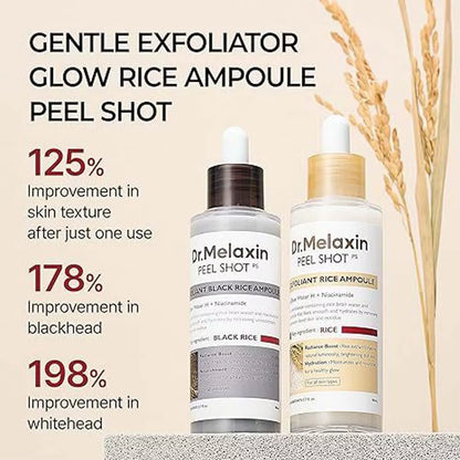 Korean Dr. Melaxin Moisturizing Essence Natural Black Rice White Rice Plant Extract Mild Dead Skin Removing Facial Essence Water